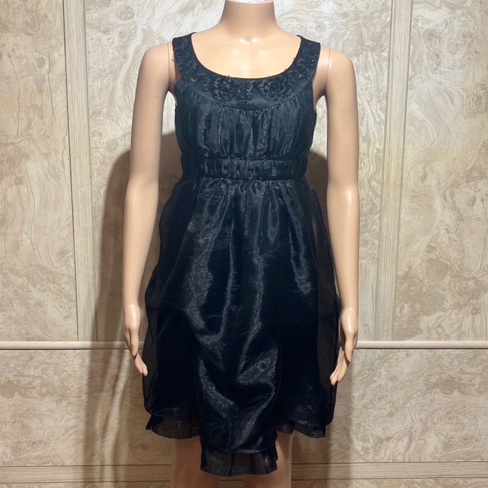 BCBG Black High Low Sundress Scoop Neck Sleeveless